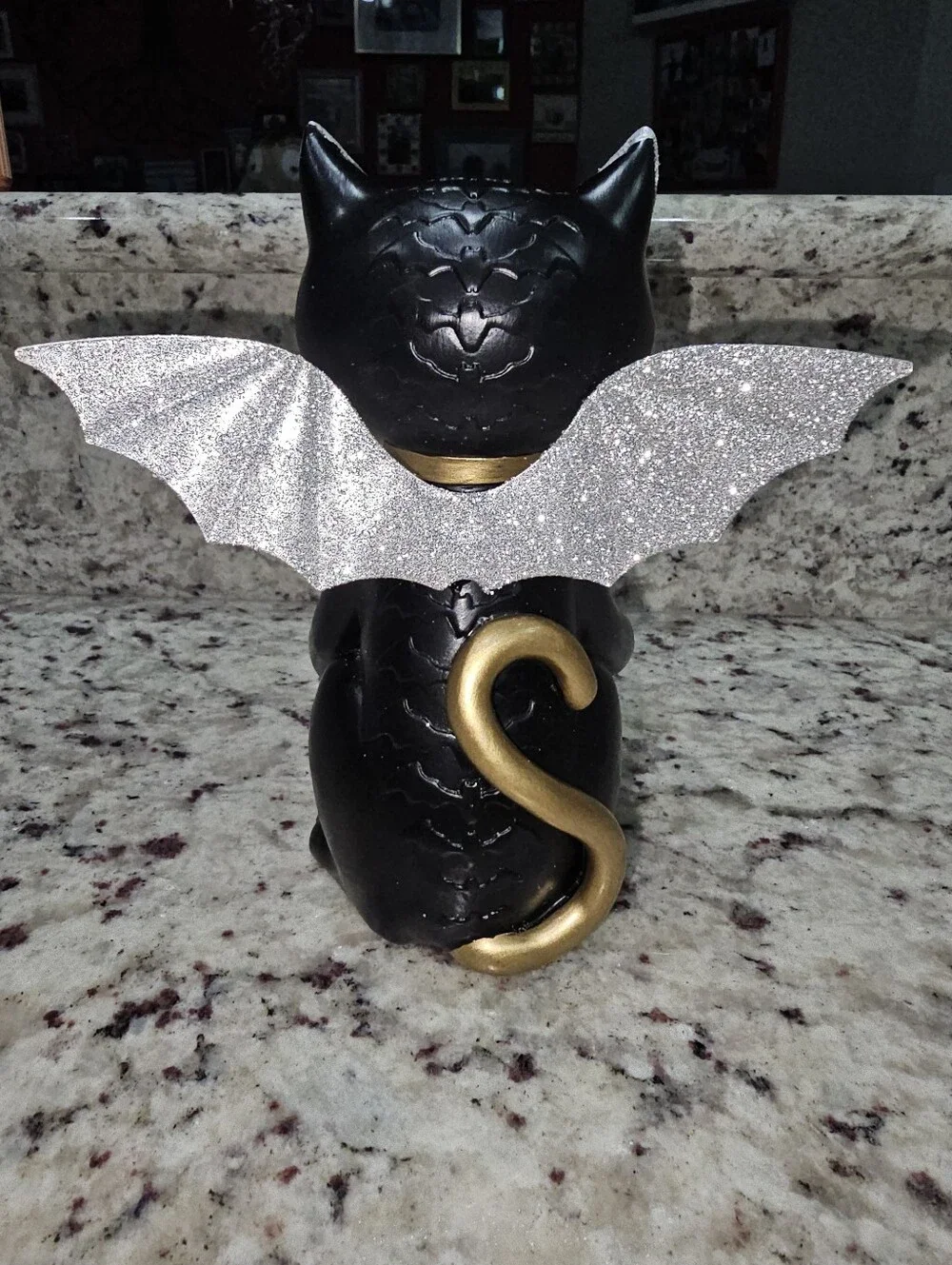 Yankee Candle Trick Or Treat Sparkle Black Cat In Costume Votive Holder 7